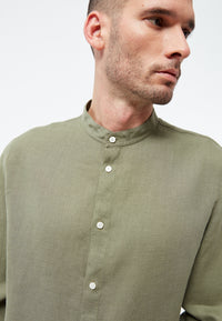 Givn Berlin Langarmhemd GBWES aus Leinen Buttoned Shirt Faded Olive (Linen)