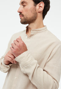 Givn Berlin Langarmhemd GBWES aus Leinen Buttoned Shirt Oat Beige (Linen)