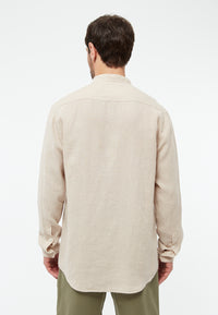 Givn Berlin Langarmhemd GBWES aus Leinen Buttoned Shirt Oat Beige (Linen)