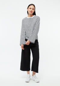 Givn Berlin Langarmshirt GBLACEY aus Bio-Baumwolle Longsleeve Black / White (Stripes)