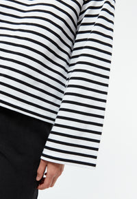 Givn Berlin Langarmshirt GBLACEY aus Bio-Baumwolle Longsleeve Black / White (Stripes)
