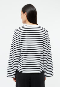Givn Berlin Langarmshirt GBLACEY aus Bio-Baumwolle Longsleeve Black / White (Stripes)