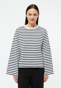Givn Berlin Langarmshirt GBLACEY aus Bio-Baumwolle Longsleeve Black / White (Stripes)