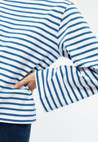Givn Berlin Langarmshirt GBLACEY aus Bio-Baumwolle Longsleeve Blazing Blue / White (Stripes)