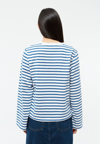 Givn Berlin Langarmshirt GBLACEY aus Bio-Baumwolle Longsleeve Blazing Blue / White (Stripes)