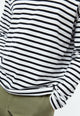 Givn Berlin Langarmshirt GBPITTIE aus Bio-Baumwolle Longsleeve Black / White (Stripes)