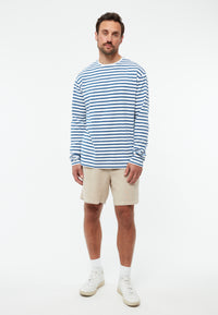 Givn Berlin Langarmshirt GBPITTIE aus Bio-Baumwolle Longsleeve Blazing Blue / White (Stripes)