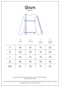 Givn Berlin Langarmshirt GBPITTIE aus Bio-Baumwolle Longsleeve Blazing Blue / White (Stripes)