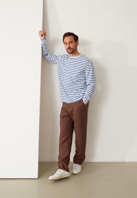 Givn Berlin Langarmshirt GBPITTIE aus Bio-Baumwolle Longsleeve Blazing Blue / White (Stripes)