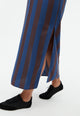 Givn Berlin Langes Kleid GBLOTTA aus LENZING™ ECOVERO™ Dress Blazing Blue / Chocolate Brown (Stripes)
