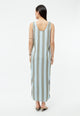 Givn Berlin Langes Kleid GBLOTTA aus LENZING™ ECOVERO™ Dress Ice Water Blue / Faded Olive (Stripes)