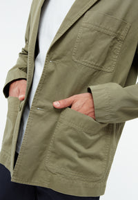 Givn Berlin Leichte Jacke GBJASPER aus Bio-Baumwolle Blazer Faded Olive