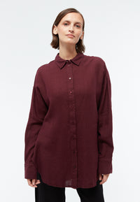 Givn Berlin Leinenbluse GBCOSIMA oversize Blouse Burgundy (Linen)
