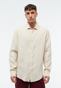 Givn Berlin Leinenhemd GBJOHN relaxed Buttoned Shirt Beige (Linen)