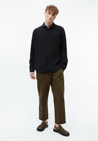 Givn Berlin Leinenhemd GBJOHN relaxed Buttoned Shirt Black (Linen)