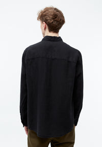 Givn Berlin Leinenhemd GBJOHN relaxed Buttoned Shirt Black (Linen)
