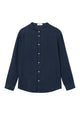 Givn Berlin Hemd GBWES regular aus Leinen mit Stehkragen Buttoned Shirt Midnight Blue (Linen)