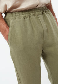 Givn Berlin Leinenhose GBERIC mit Tunnelzug Trousers Faded Olive (Linen)