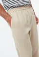 Givn Berlin Leinenhose GBERIC mit Tunnelzug Trousers Oat Beige (Linen)
