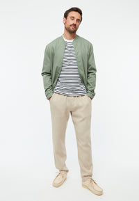 Givn Berlin Leinenhose GBERIC mit Tunnelzug Trousers Oat Beige (Linen)