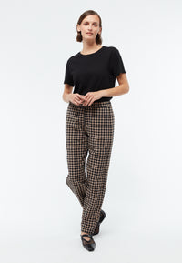Givn Berlin Leinenhose GBHELENA mit elastischem Bund Trousers Light Taupe / Black (Structure)