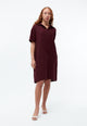 Givn Berlin Leinenkleid GBELAINE mit Polokragen Dress Burgundy (Linen)