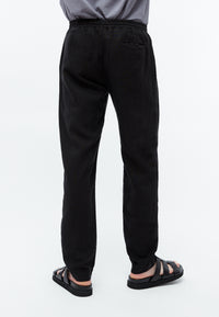 Givn Berlin Leinenhose GBERIC mit Tunnelzug Trousers Black (Linen)