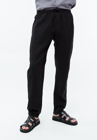 Givn Berlin Leinenhose GBERIC mit Tunnelzug Trousers Black (Linen)