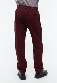 Givn Berlin Leinenhose GBERIC mit Tunnelzug Trousers Burgundy (Linen)