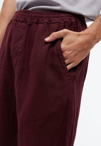 Givn Berlin Leinenhose GBERIC mit Tunnelzug Trousers Burgundy (Linen)
