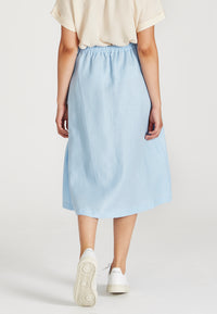 CARMEN Linen Skirt - Pale Blue (Linen)