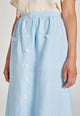 CARMEN Linen Skirt - Pale Blue (Linen)