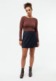 Givn Berlin Longsleeve GBMIMI aus TENCEL™ mit tiefem Rückenausschnitt Longsleeve Burned Brown (Tencel)