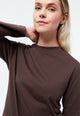 Givn Berlin Longsleeve GBROSALIE aus Bio-Baumwolle Longsleeve Coffee Brown