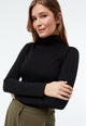 Givn Berlin Longsleeve GBVIDA aus Bio-Baumwolle mit Turtleneck Longsleeve Black