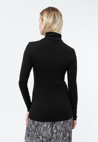 Givn Berlin Longsleeve GBVIDA aus TENCEL™ mit Rollkragen Longsleeve Black (Tencel)
