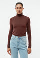Givn Berlin Longsleeve GBVIDA aus TENCEL™ mit Rollkragen Longsleeve Burned Brown (Tencel)
