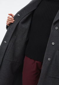 Givn Berlin Mantel  GBMINOU aus recyceltem Wollgemisch Jacket Mid Grey