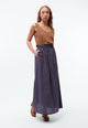 Givn Berlin Maxi-Rock GBDOLLY aus Bio-Baumwoll Crepe Skirt Nightshade Blue (Outlines)