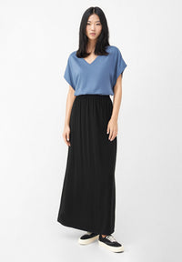 Givn Berlin Maxirock GBVELMA aus LENZING™ ECOVERO™ mit elastischem Bund Skirt Black