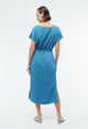 Givn Berlin Midi-Kleid GBPHILINE aus LENZING™ ECOVERO™ mit Bindegürtel Dress Gentle Blue