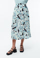 Givn Berlin Midi-Rock GBVANA aus TENCEL™ Skirt Gentle Blue (Dreamy Florals)