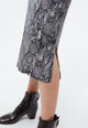 Givn Berlin Midirock GBTINA aus TENCEL™ Skirt Black / Grey (Snake)