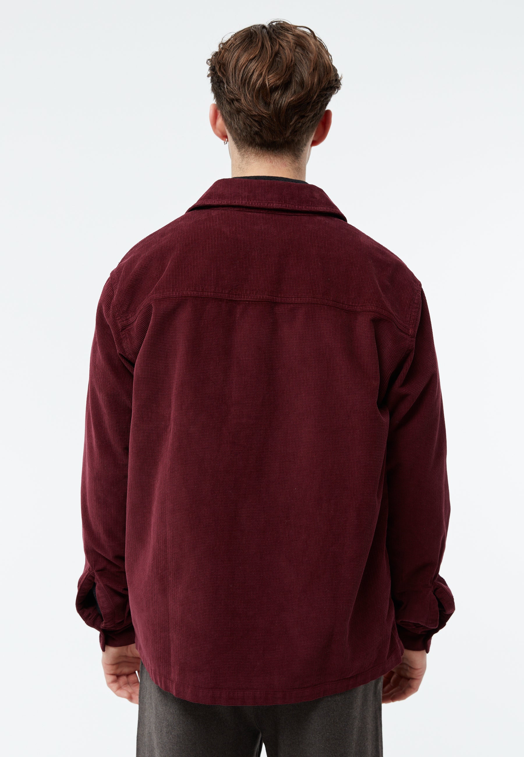 Givn Berlin Overshirt GBCURT aus Bio-Baumwollcord Overshirt Burgundy (Structure)