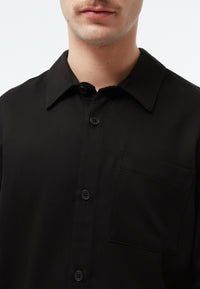 Givn Berlin Overshirt GBKEITH aus TENCEL™ Buttoned Shirt Black