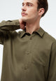 Givn Berlin Overshirt GBKEITH aus TENCEL™ Buttoned Shirt Khaki