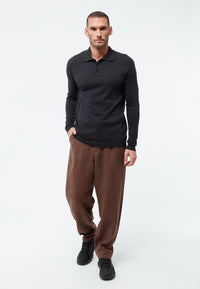Givn Berlin Polo-Strickpullover GBLINO aus Bio-Baumwolle Sweater Black