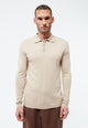 Givn Berlin Polo-Strickpullover GBLINO aus Bio-Baumwolle Sweater Oat Beige
