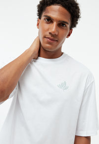 Givn Berlin Print-T-Shirt GBGARY (PLANTS) oversize aus Bio-Baumwolle T-Shirt White