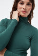 Givn Berlin Rollkragen-Longsleeve VIDA aus TENCEL™ Lyocell Longsleeve Cedar Green (Tencel)